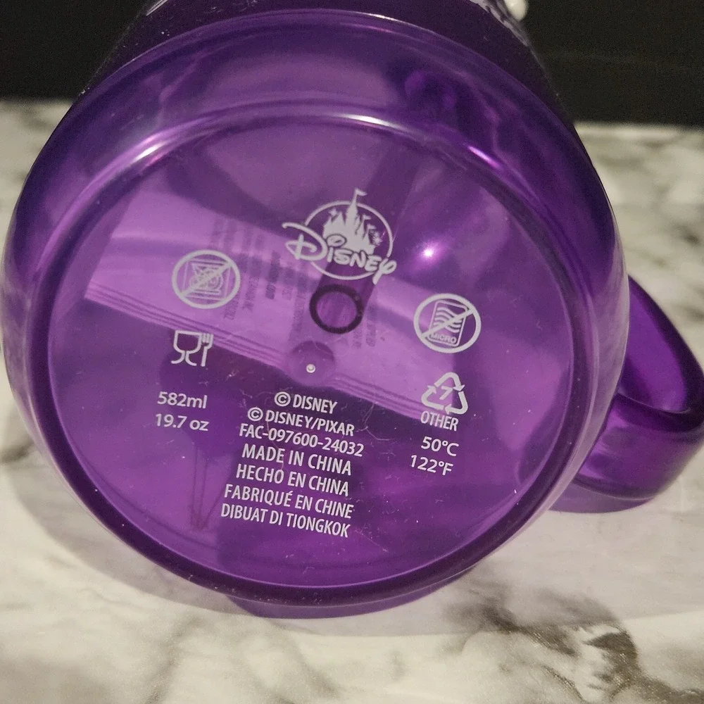 Disney Parks Up Grape Soda Plastic Mug With Straw Adventure Is‎ Out There